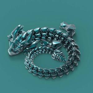Articulated Dragon 005 – Crystallized – No supports – Print in place – STL