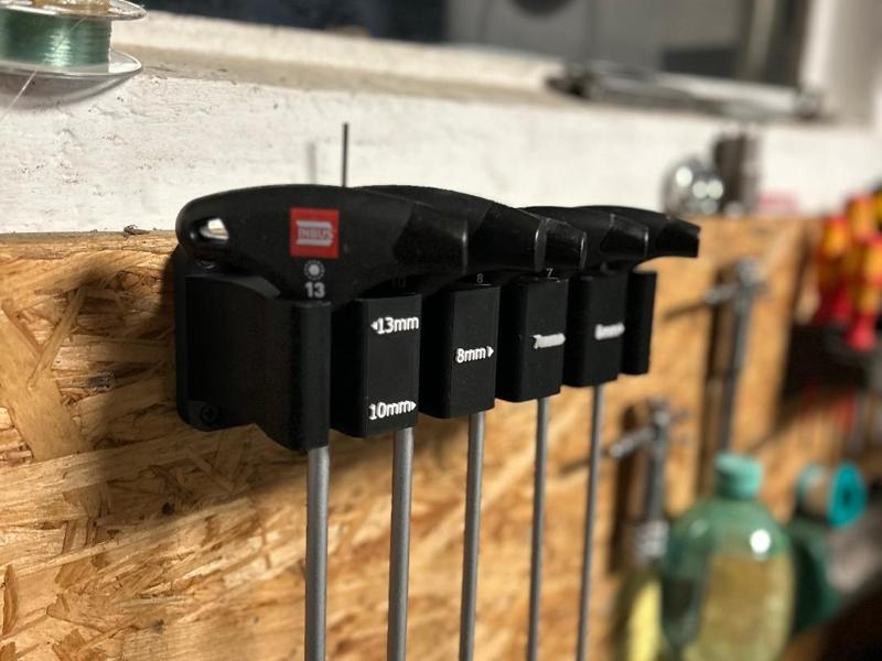 Wall Mounted Holder Inbus T-Grip Set (6mm–13mm)