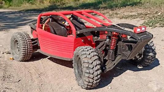 3D Printed RC Car 2wd buggy “E-basher” by AN3DRC