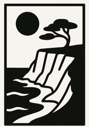Cookie Cutter – Clay cutter – japanese print cliff landscape