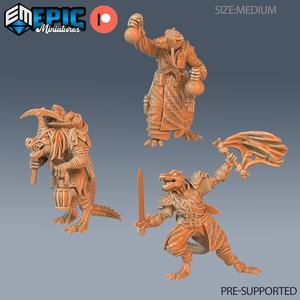 Lizardman Tribe Set / Reptile Soldier / Draconic Lizardfolk / Dragonborn Warrior / Lizard / Dragon Army