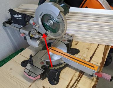 Extraction channel for Metabo Crosscut Saw   