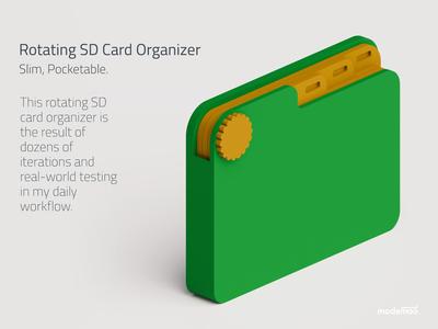 Rotating SD Card Organizer – Slim,  Pocketable
