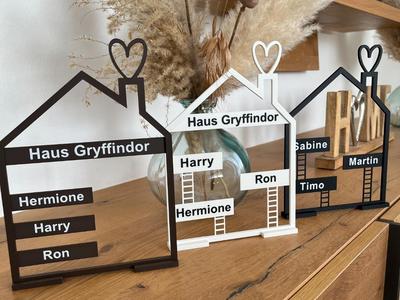 House with Name a customizable decorative element