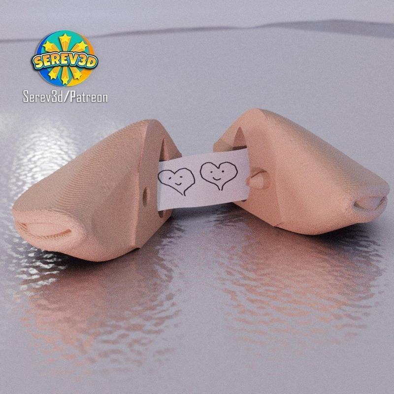 Fortune Cookie (With hidden note container)