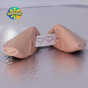 Fortune Cookie (With hidden note container)