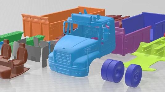 Iveco Strator Tipper Truck 4 Axle 2014 Printable Truck