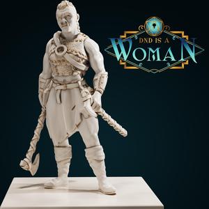 Orc Barbarian – Gelrain – 28/32mm and 75mm