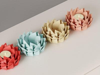 Tealight Holder. elegant Floral LED Candle Holder