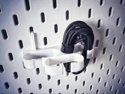 Waffle 2M USB Cable Holder for Ikea Skadis