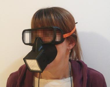 Reusable respirator face fitting mask with eyes protection. For HEPA or any other DIY filter