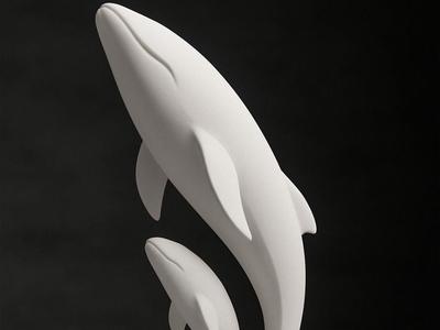 Whales in Sync – Minimalist Sculpture