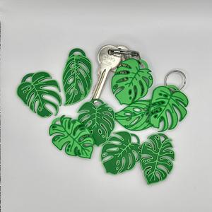 Exotic Monstera Leaf Keychain