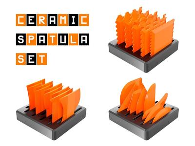 Ceramic spatula set