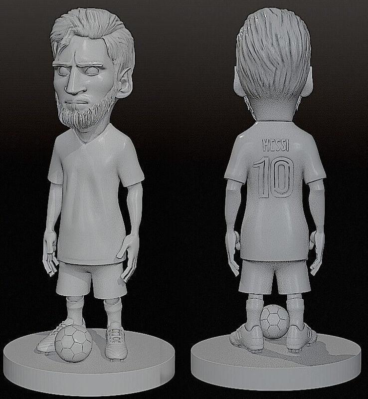 Lionel Messi Figurine Stylized 3D Printable Model