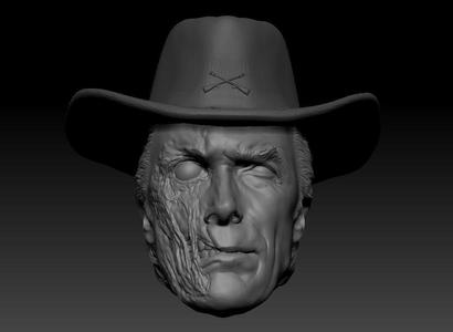 Johna Hex as a Clint Eastwood head sculpt DC comics