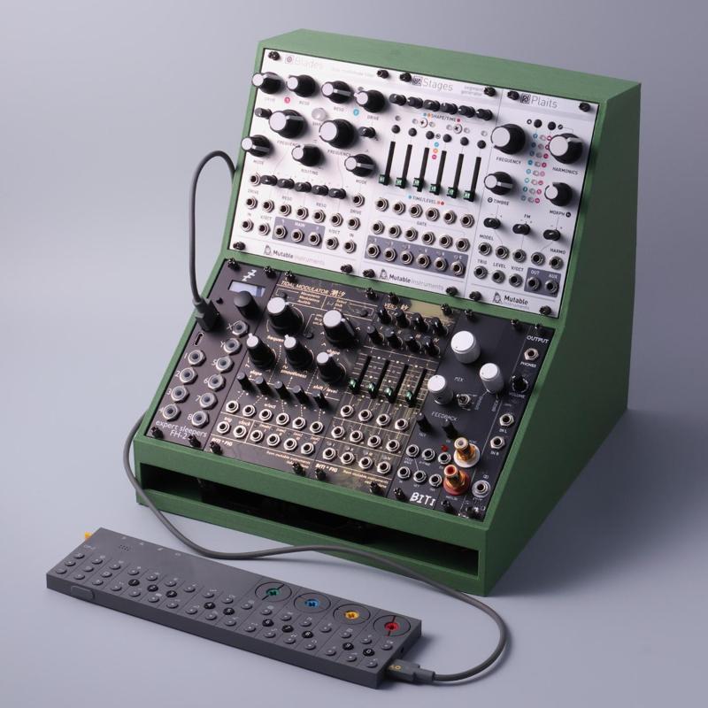 biti workshop tiny_rack eurorack synthesizer case 2x44hp (powered)