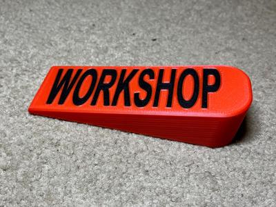 Workshop garage door stop