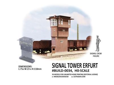 BUILD-0034 Signal Tower Erfurt Station H0-scale