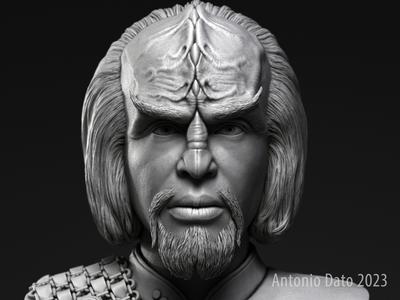 Michael Dorn as Worf Bust Printable 3D Model