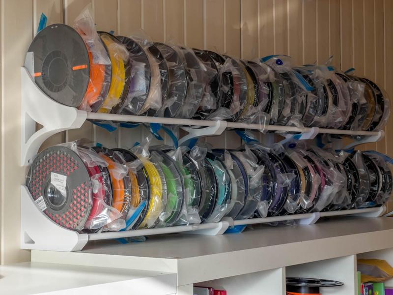 Wall mounted filament spool holder