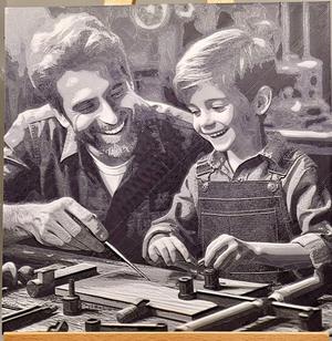 Tinkering in the shop with dad #2