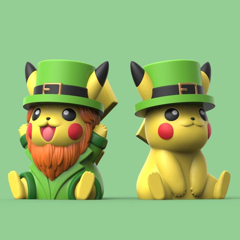 St Patrick Pikachu (Easy Print No Supports)