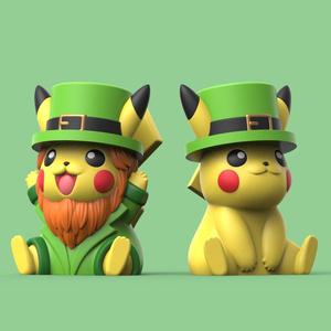 St Patrick Pikachu (Easy Print No Supports)