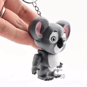 Cutie3D Articulated Koala Keychain – Cute Animal Keychain – Cute Backpack Keychain