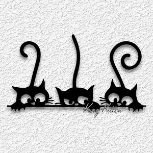 mischevious kittens wall art kitty cat home decor
