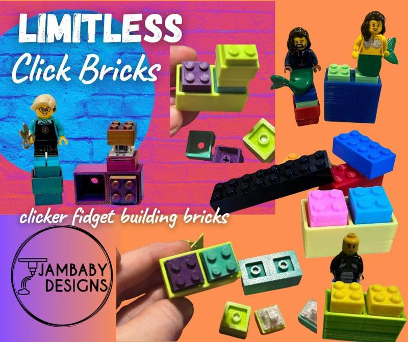 Limitless Click Bricks- Mix and match building bricks that CLICK!!