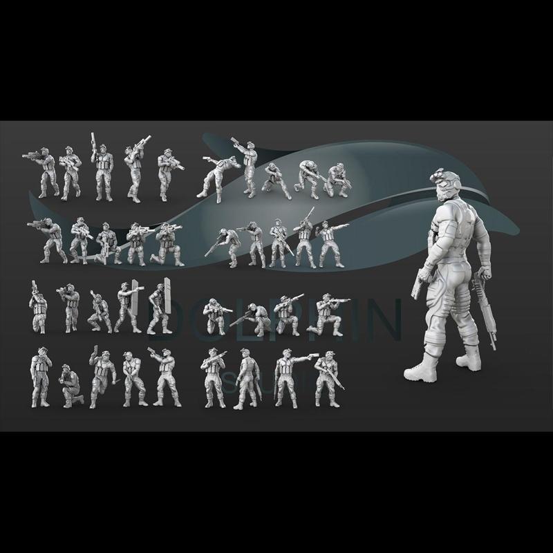 38 figure Sci fi soldier set