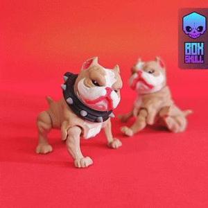 AMERICAN BULLY PUPPY – PET – FLEXI – ARTICULATED – PRINT IN PLACE