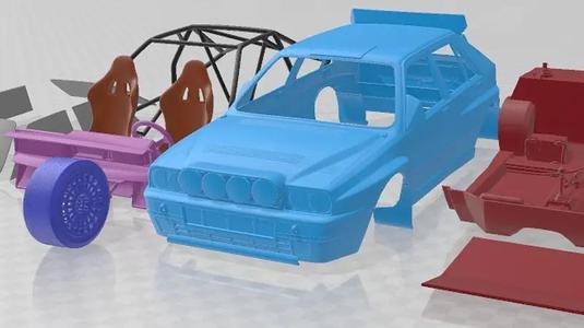 Lancia Delta HF Integrale Rally Printable Car