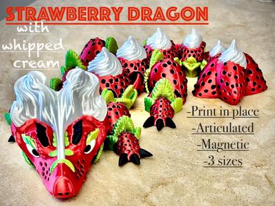 Strawberry Dragon, with whipped cream! magnetic