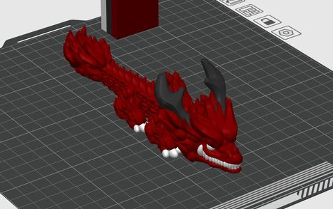 Articulated Dragon Keychain 007 – Print in place – No supports – 3mf – STL