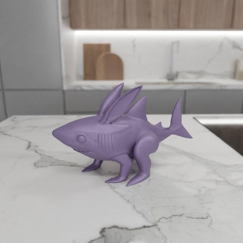 3D Bunny Shark Figure with 3D Stl Files and Gifts for Kids & 3D Figure Print, Shark Gift, 3D Printing, Bunny, 3D Printed Decor, Baby Shark