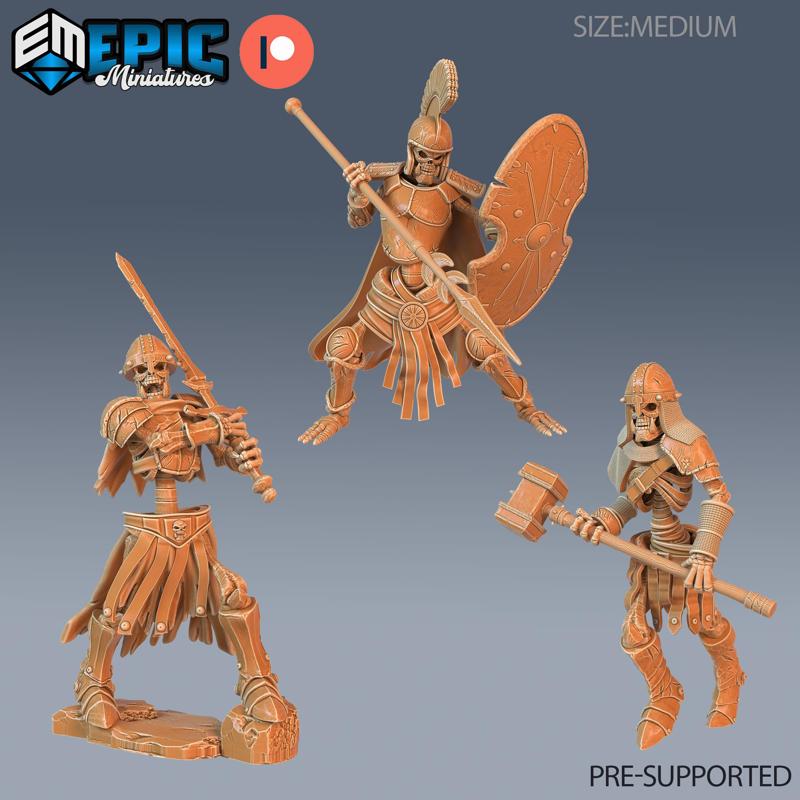 Skeleton Orc Warrior Set / Undead Soldier / Skeleton Army Fighter / Graveyard Encounter