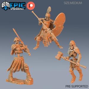Skeleton Orc Warrior Set / Undead Soldier / Skeleton Army Fighter / Graveyard Encounter
