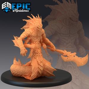 Marsh Naga Warrior / Swamp Creature / Reptile Folk Soldier / Draconic Lizard / Marshland Encounter