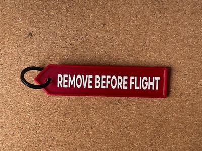 Remove before flight badge, aviation, keychain