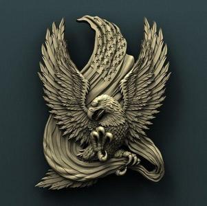 American Eagle 3d stl model for cnc 3D print model