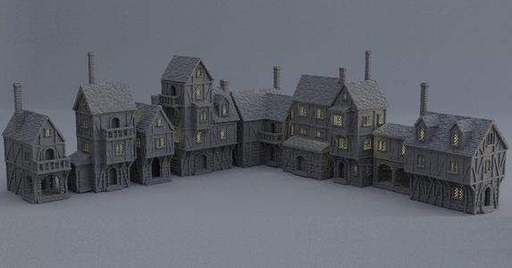 Modular Town District Tabletop Terrain 28 mm