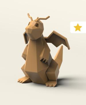 Low-poly Dragonite