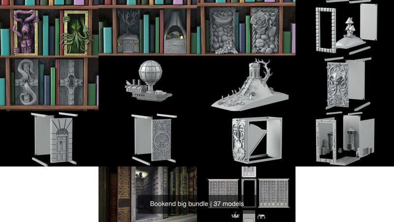 Bookend big bundle 3D Model Collection