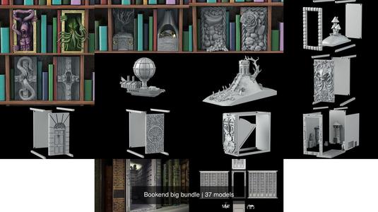 Bookend big bundle 3D Model Collection