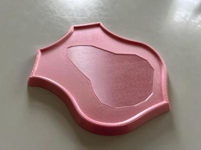 New base (shield) for the low poly unicorn head