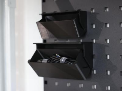 Angled Honeycomb Storage Wall Drawer Compatible with Square Pegboard 38mm Center Distance Square is 10x10mm
