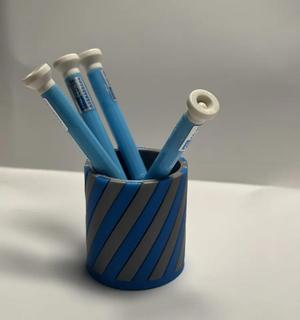 Dual color pencil holder/vase