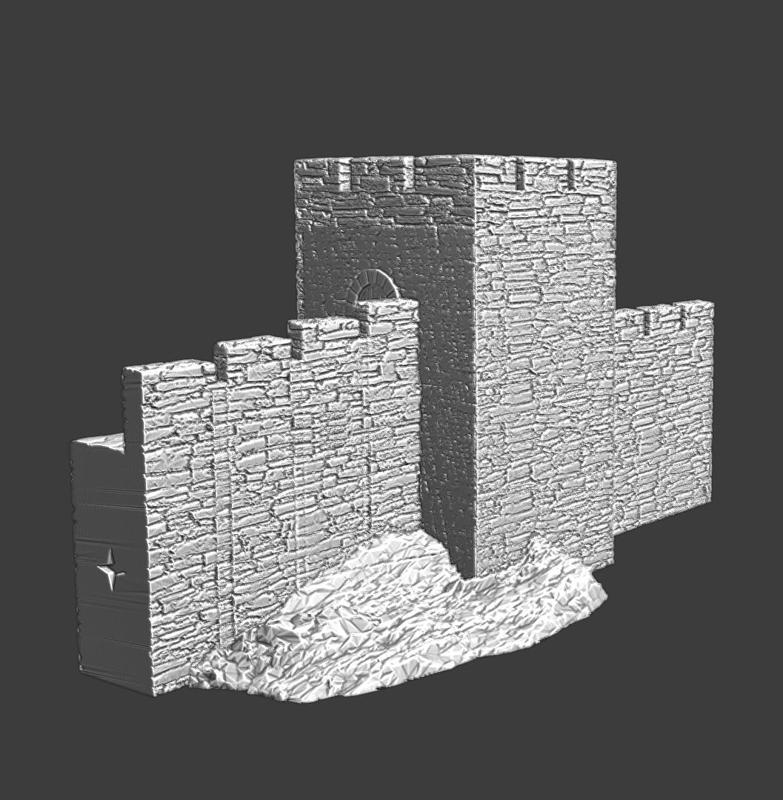 Rising wall and tower – modular castle system